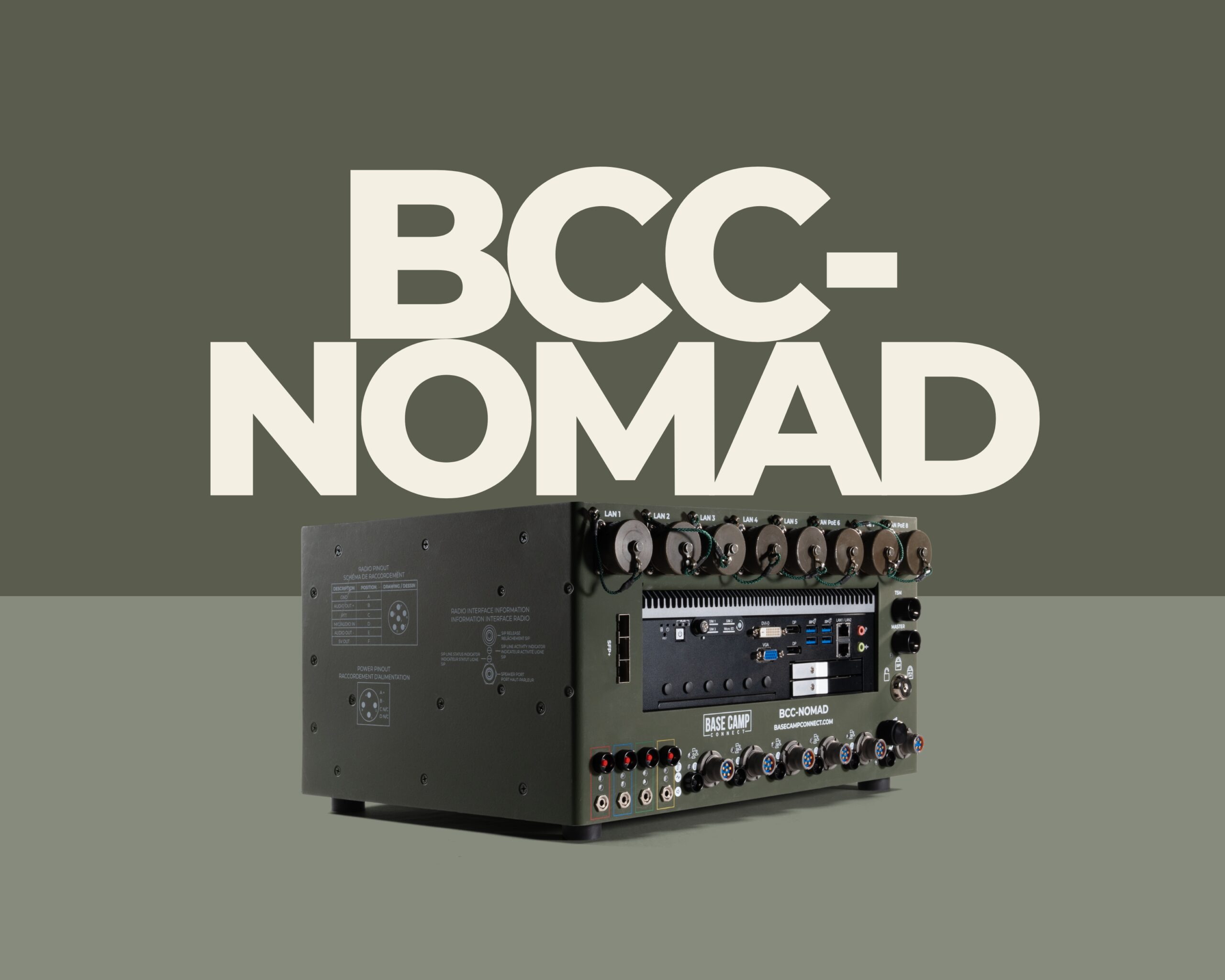 BCC-NOMAD, tactique, produits bcc, Base Camp Connect
